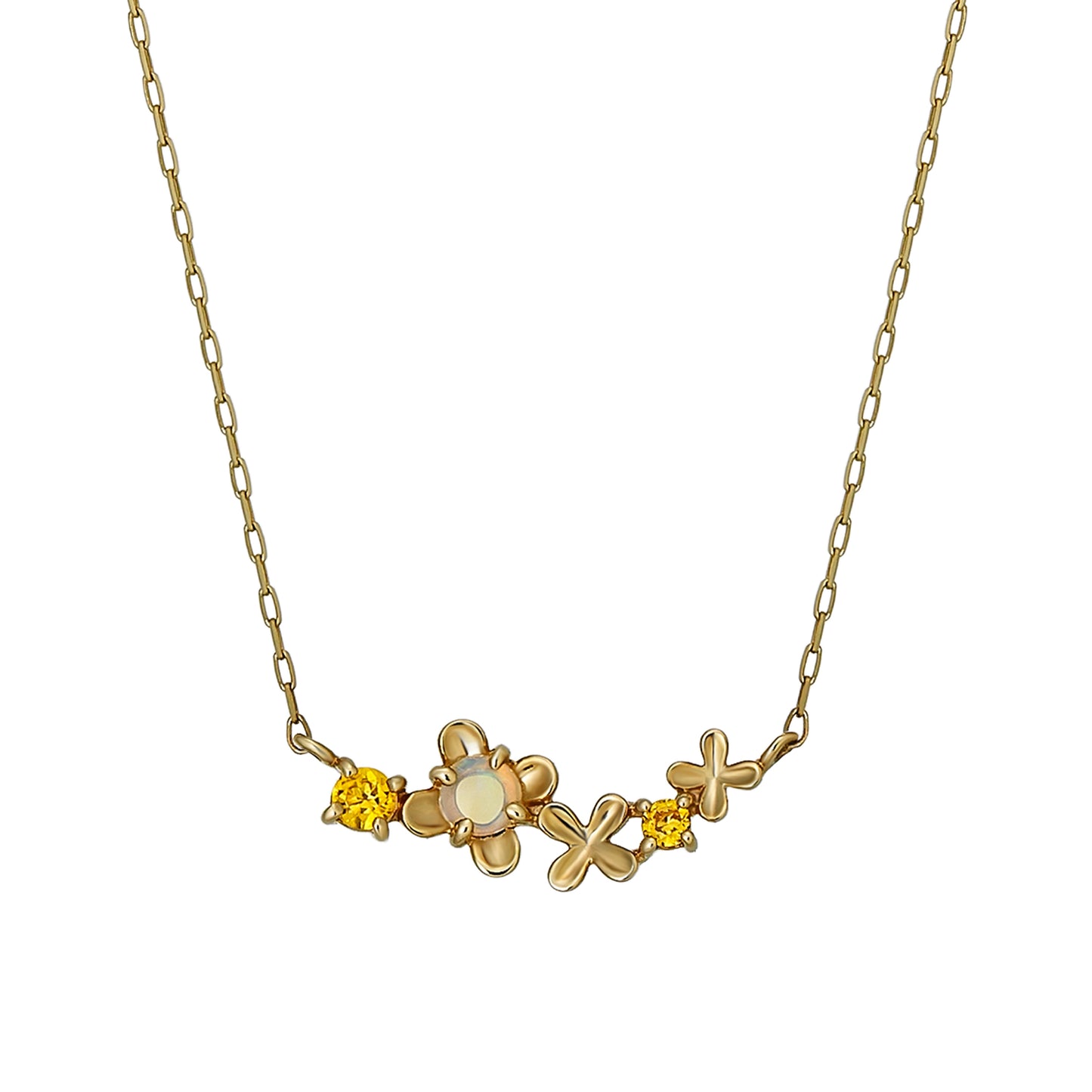 [Birth Flower Jewelry] October - Fragrant Olive Necklace (10K Yellow Gold) - Product Image