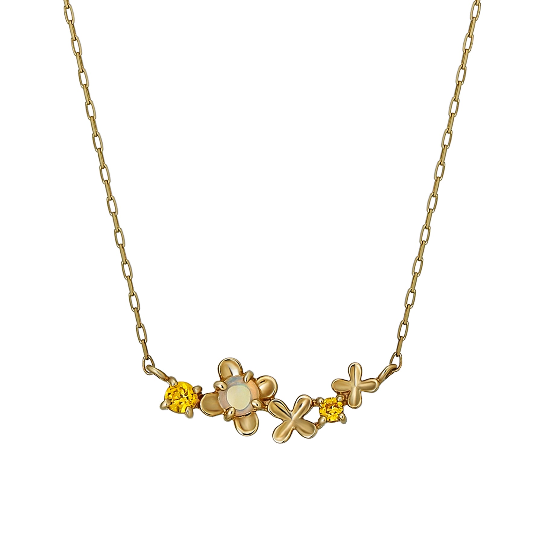 [Birth Flower Jewelry] October - Fragrant Olive Necklace (10K Yellow Gold) - Product Image