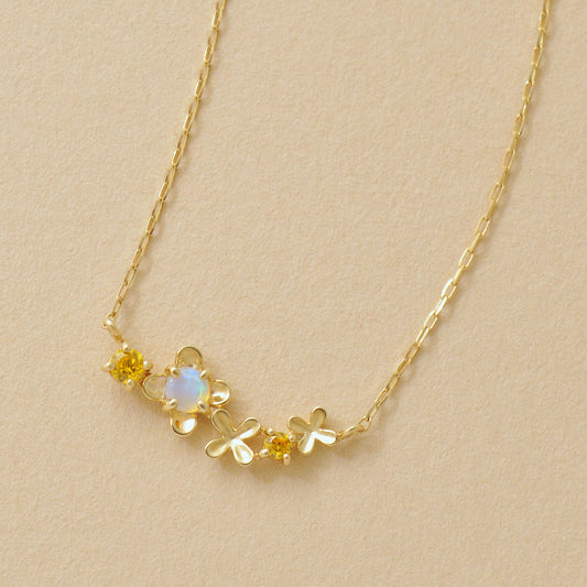[Birth Flower Jewelry] October - Fragrant Olive Necklace (10K Yellow Gold) - Product Image