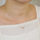 [Birth Flower Jewelry] October - Fragrant Olive Necklace (10K Yellow Gold) - Model Image