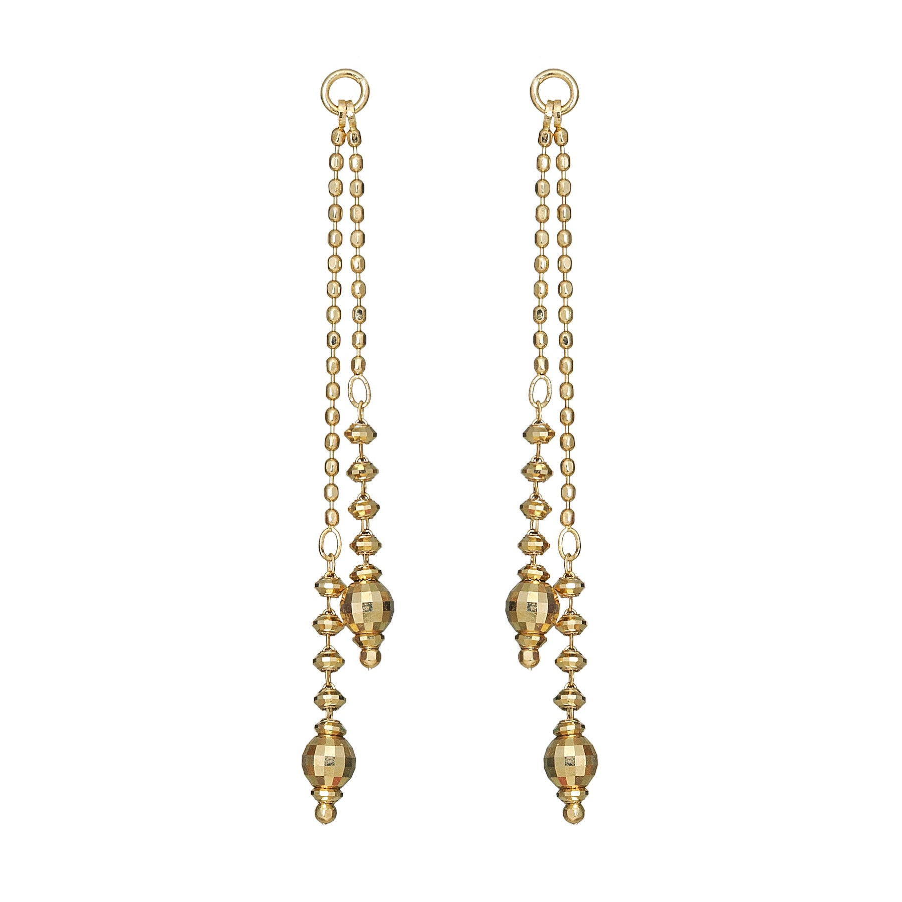 [Palette] Twin Mirror Earring Charms (10K Yellow Gold) - Product Image