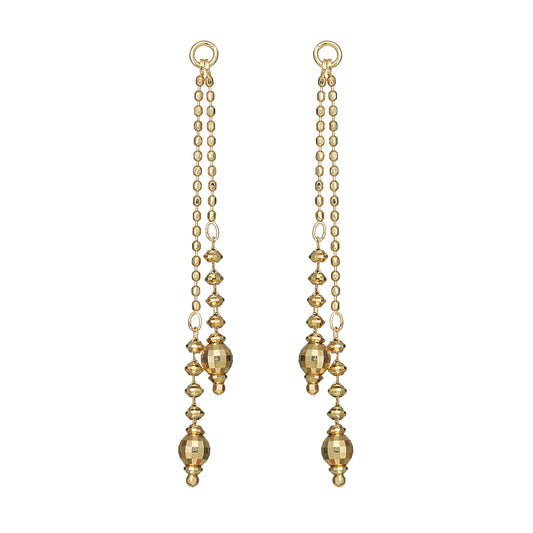 [Palette] Twin Mirror Earring Charms (10K Yellow Gold) - Product Image
