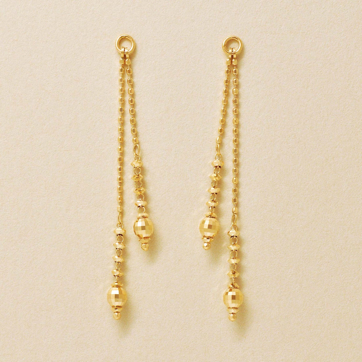 [Palette] Twin Mirror Earring Charms (10K Yellow Gold) - Product Image