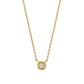 10K Yellow Gold Diamond Circle 1-Stone Necklace - Product Image