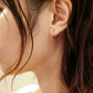 [Palette] 18K Yellow Gold Twisted Base Earrings - Model Image