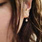 [Palette] 18K Yellow Gold Twisted Base Earrings - Model Image