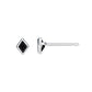 [Second Earrings] Platinum Onyx Earrings - Product Image