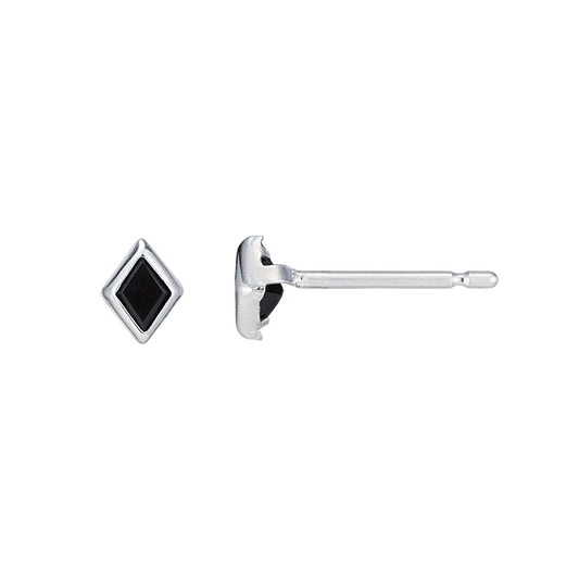 [Second Earrings] Platinum Onyx Earrings - Product Image