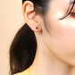 [Second Earrings] Platinum Onyx Earrings - Model Image