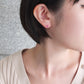 [Second Earrings] 18K Yellow Gold Ruby Earrings - Model Image