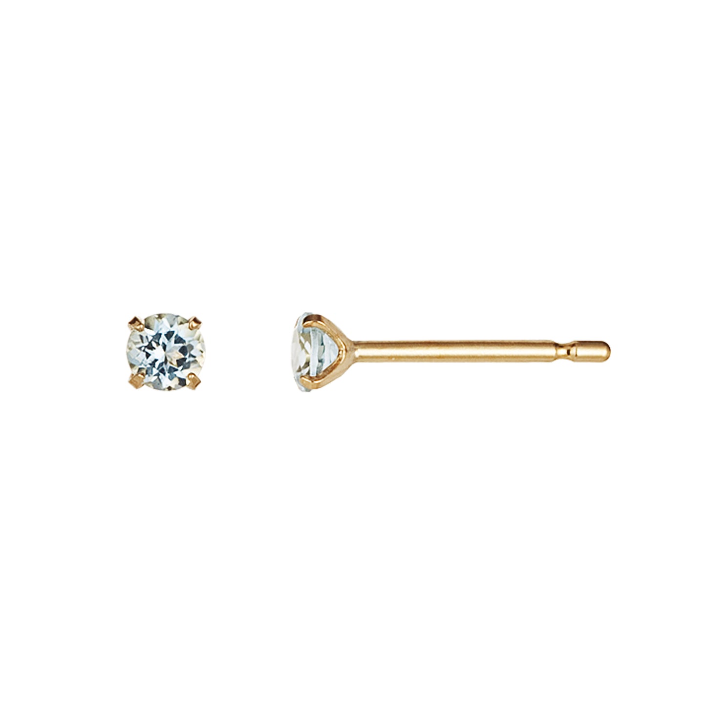 [Second Earrings] 18K Yellow Gold Aquamarine Earrings - Product Image