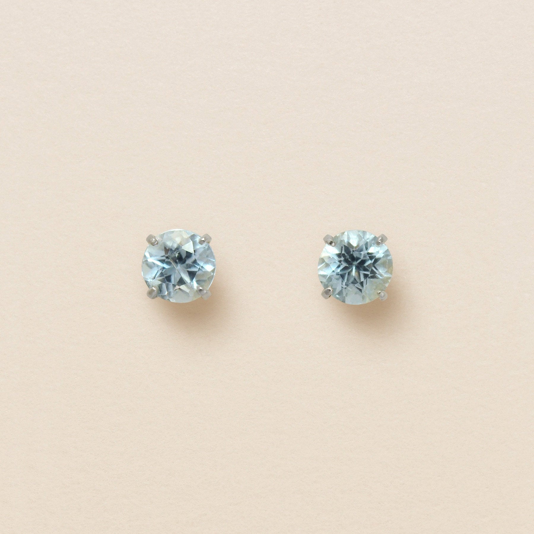 [Second Earrings] Platinum Aquamarine Earring - Product Image