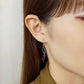 [Second Earrings] Platinum Tanzanite Earrings - Model Image