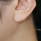 [Second Earrings] Platinum Green Sapphire Earrings - Model Image
