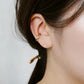 [Second Earrings] Platinum Yellow Sapphire Earrings - Model Image