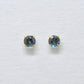 [Second Earrings] 18K Yellow Gold London Blue Topaz Earrings - Product Image