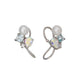 [Airy Clip-On Earrings] 10K Blue Topaz Earrings (White Gold) - Product Image