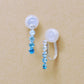 [Airy Clip-On Earrings] 10K Gradient Bar Earrings (White Gold) - Product Image