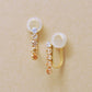 [Airy Clip-On Earrings] 10K Gradient Bar Earrings (Yellow Gold) - Product Image