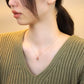 [Birth Flower Jewelry] March Tulip Necklace (Rose Gold) - Model Image