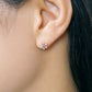 [Solo Earring] 14K/10K Snowflake Stud Single Earring (White Gold) - Model Image