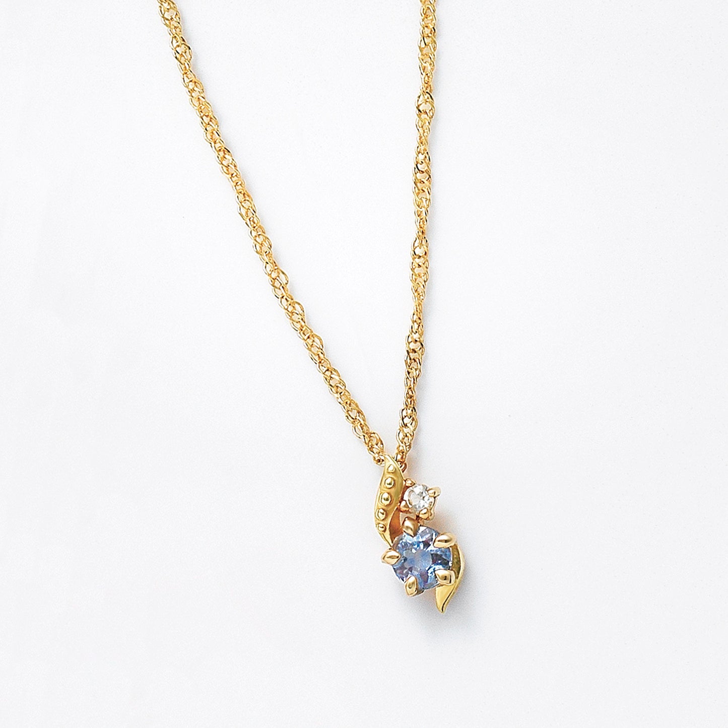 10K Tanzanite Comet Necklace (Yellow Gold) - Product Image