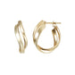 18K/10K Yellow Gold Twisted Twin Hoop Earrings - Product Image
