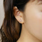 10K "Grain of Light" 2Way Clip-On Earrings (Yellow Gold) - Model Image