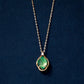 10K "Winter Great Diamond" Citrine x Turquoise Necklace (Yellow Gold) - Product Image