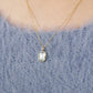 10K Blue Topaz "Crystal" Necklace (Yellow Gold) - Model Image