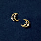 18K/10K Diamond Winter Triangle Earrings (Yellow Gold) - Product Image
