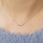 10K Diamond Winter Triangle Necklace (White Gold) - Model Image