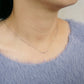 10K Diamond Winter Triangle Necklace (White Gold) - Model Image