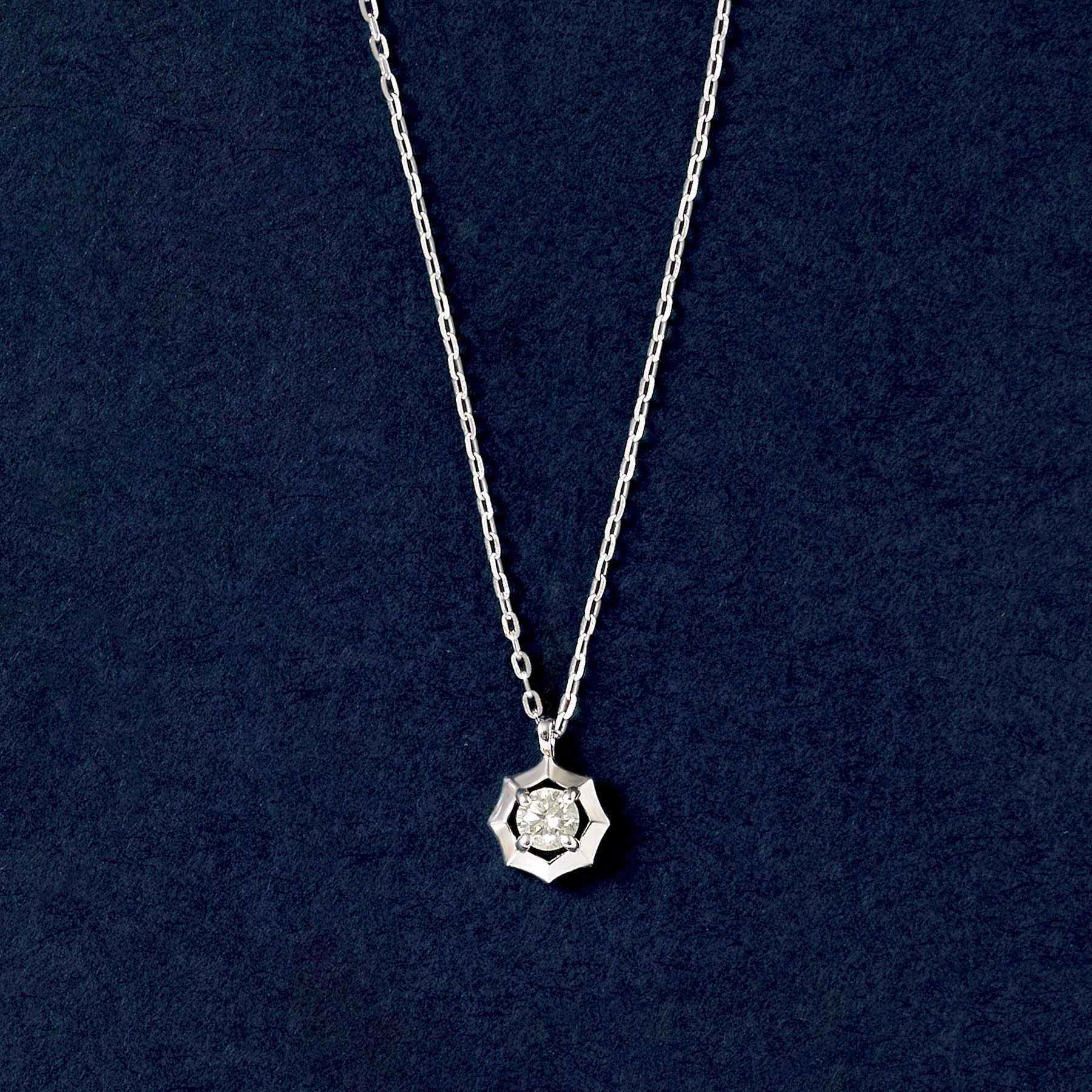 10K Diamond Aldebaran Necklace (White Gold) - Product Image