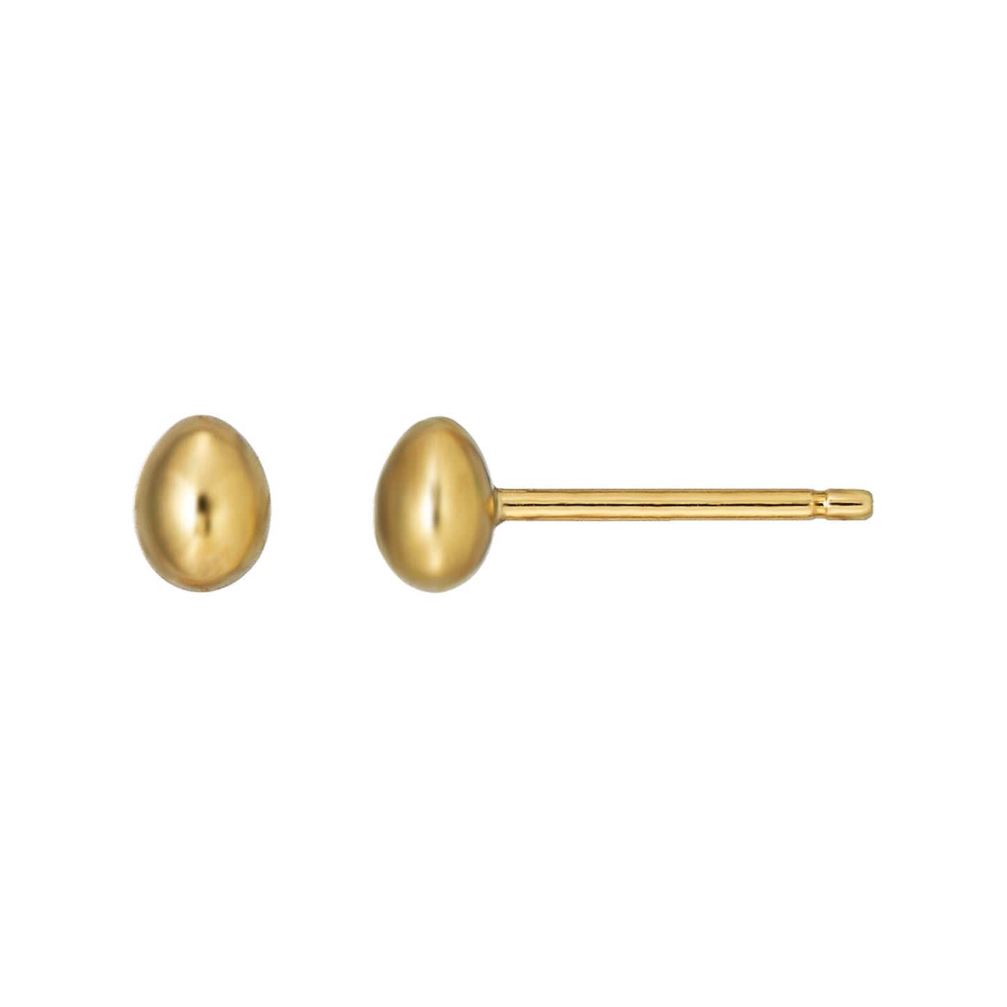 [Second Earrings] 18K Yellow Gold Egg Earrings - Product Image
