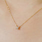10K Diamond Mini Flower Necklace (Yellow Gold) - Model Image