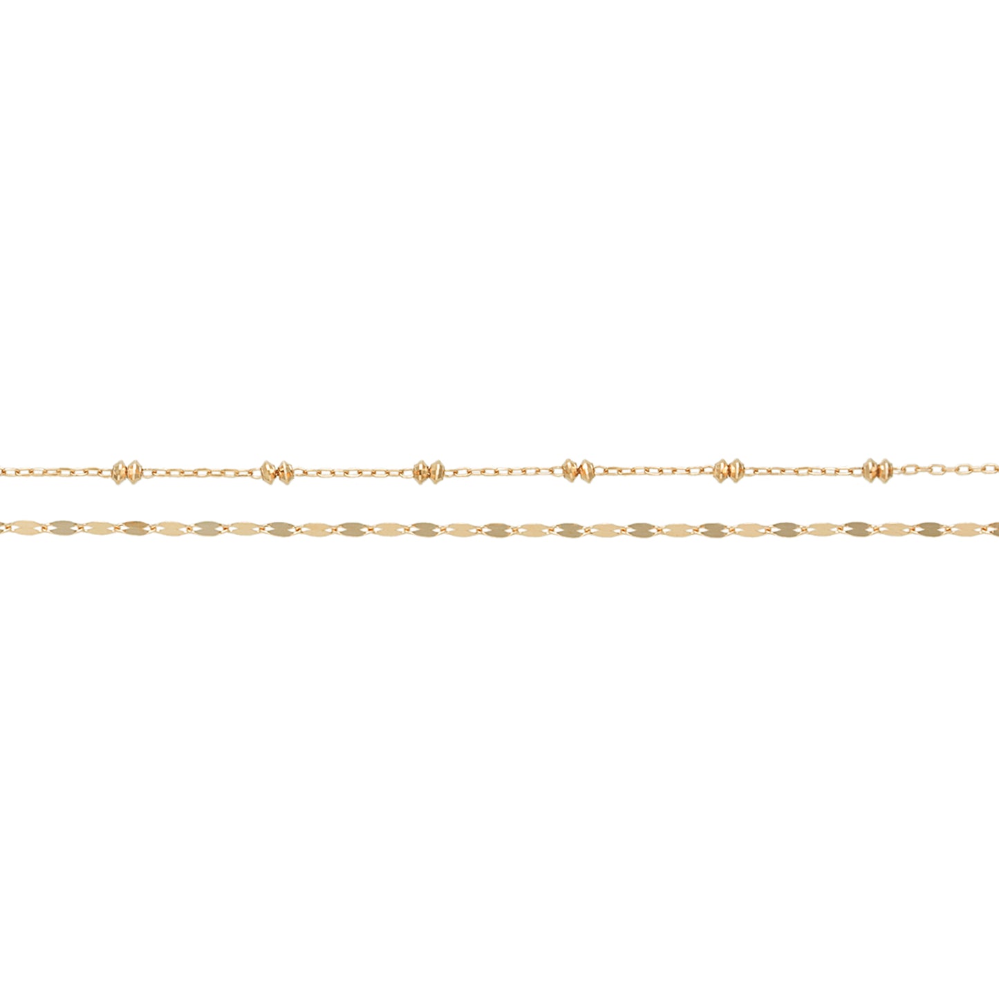 10K Yellow Gold Double Bracelet - Product Image