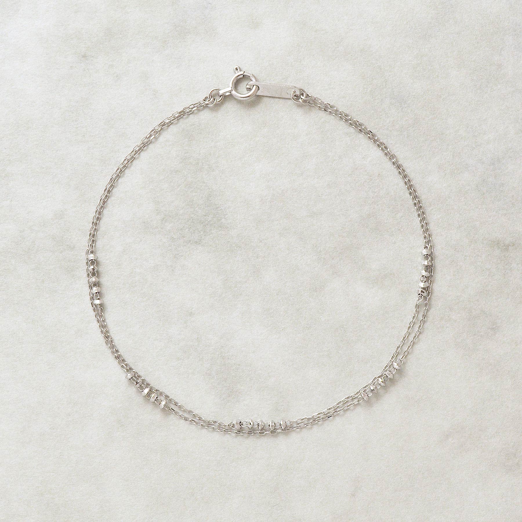 18K White Gold Double Bracelet - Product Image