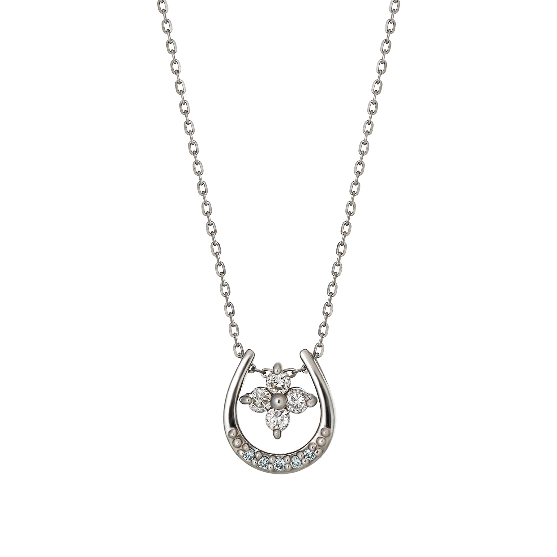 Platinum Diamond "Double Happiness" Necklace - 45th Anniversary Model - - Product Image