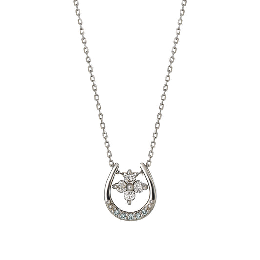 Platinum Diamond "Double Happiness" Necklace - 45th Anniversary Model - - Product Image