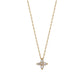 18K Yellow Gold Diamond Flower Necklace (S) - Product Image