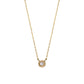 18K Diamond Bezel Design Solitaire Necklace (Yellow Gold) - Product Image