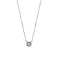 Platinum Diamond Bezel Design Solitaire Necklace - Product Image