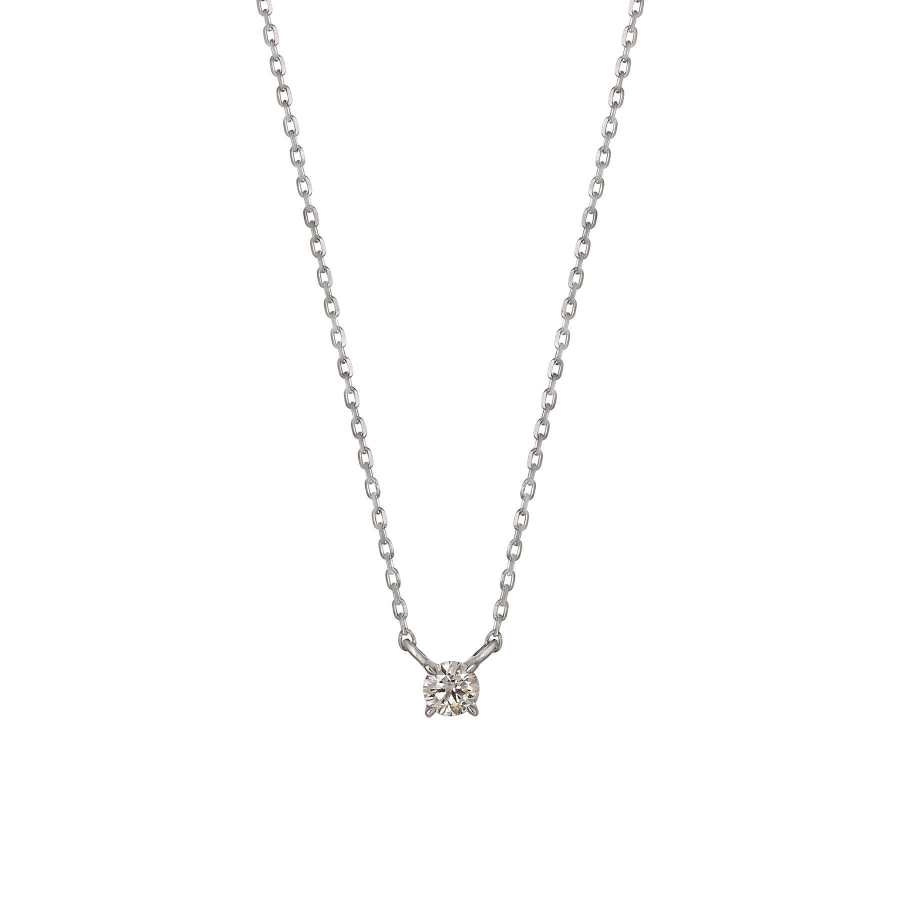 Platinum Heart & Cupid Diamond Limited Edition Solitaire Necklace - Product Image