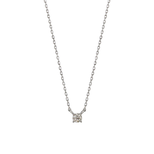 Platinum Heart & Cupid Diamond Limited Edition Solitaire Necklace - Product Image