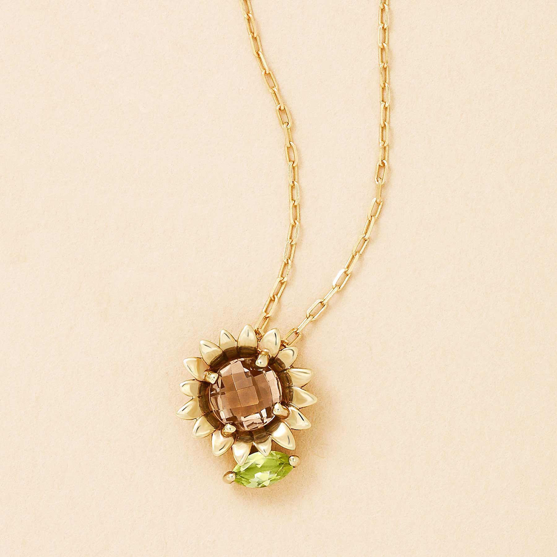 [Birth Flower Jewelry] August Sunflower Necklace - Product Image