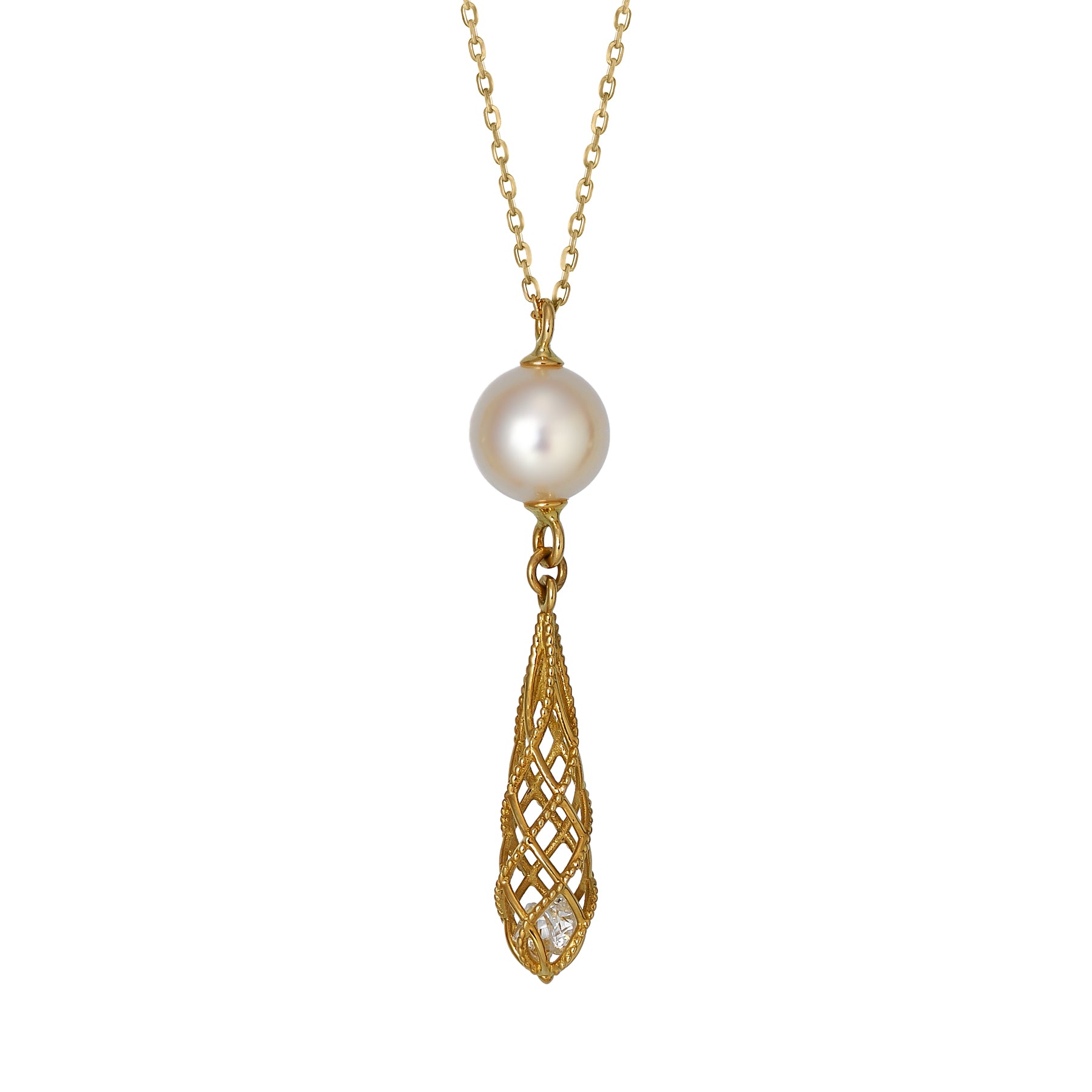 [Pannier] 18K Akoya Pearl Elegant Necklace (Yellow Gold) - Product Image
