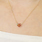 [Birth Flower Jewelry] November - Camellia Necklace (10K Yellow Gold) - Model Image