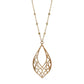 10K Open Work Leaf Design Necklace (Yellow Gold) - Product Image