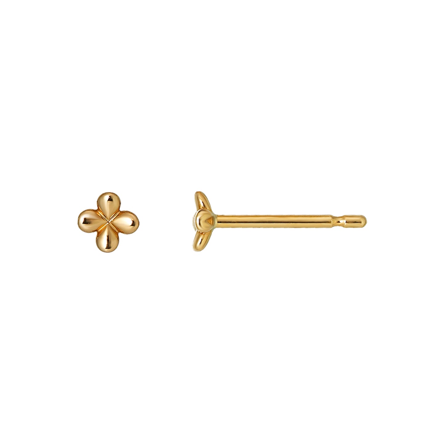 [Second Earrings] 18K Mini Flower Earrings (Yellow Gold) - Product Image